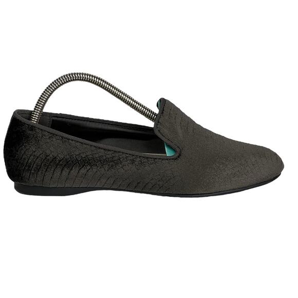 Birdies Women's The Starling Loafer SZ 7.5 Velvet Brown Python Snake Comfy Shoes - Picture 1 of 8